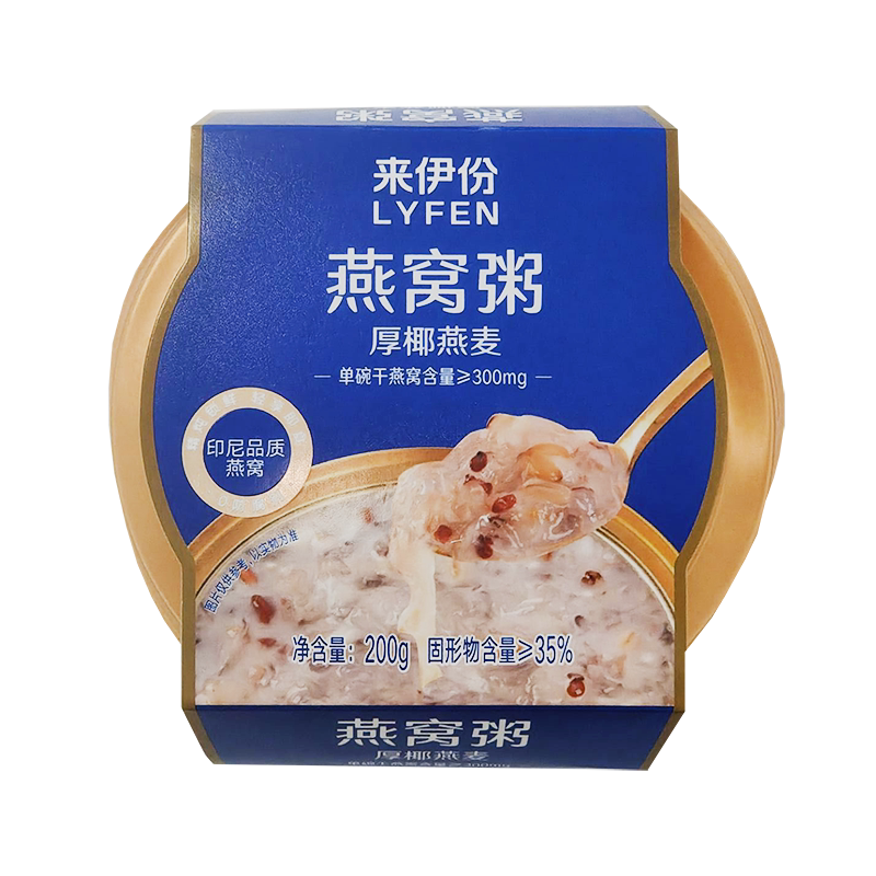 来伊份燕窝粥200g厚椰燕麦粥黑米
