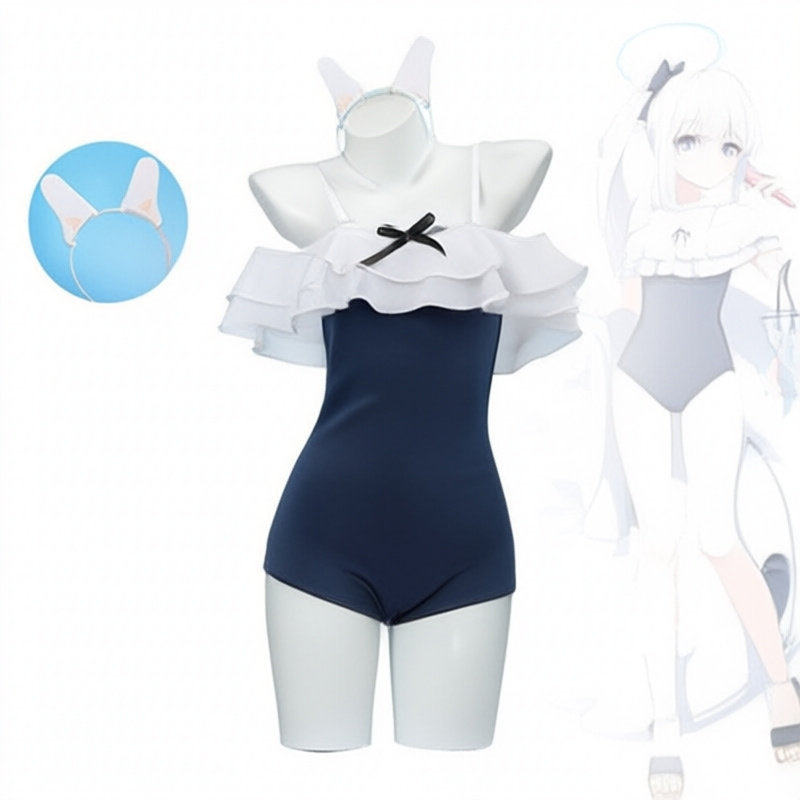 蔚蓝碧蓝档案垃姬兔霞沢美游月雪宫子空井咲希cosplay泳装