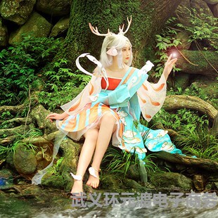 荣耀瑶cos衣服遇见神鹿cosplay服装全套古风假发头饰法杖女