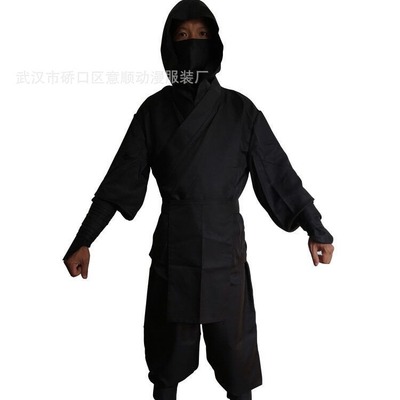黑忍者服装成人制服套装日本武士角色扮演万圣节服装