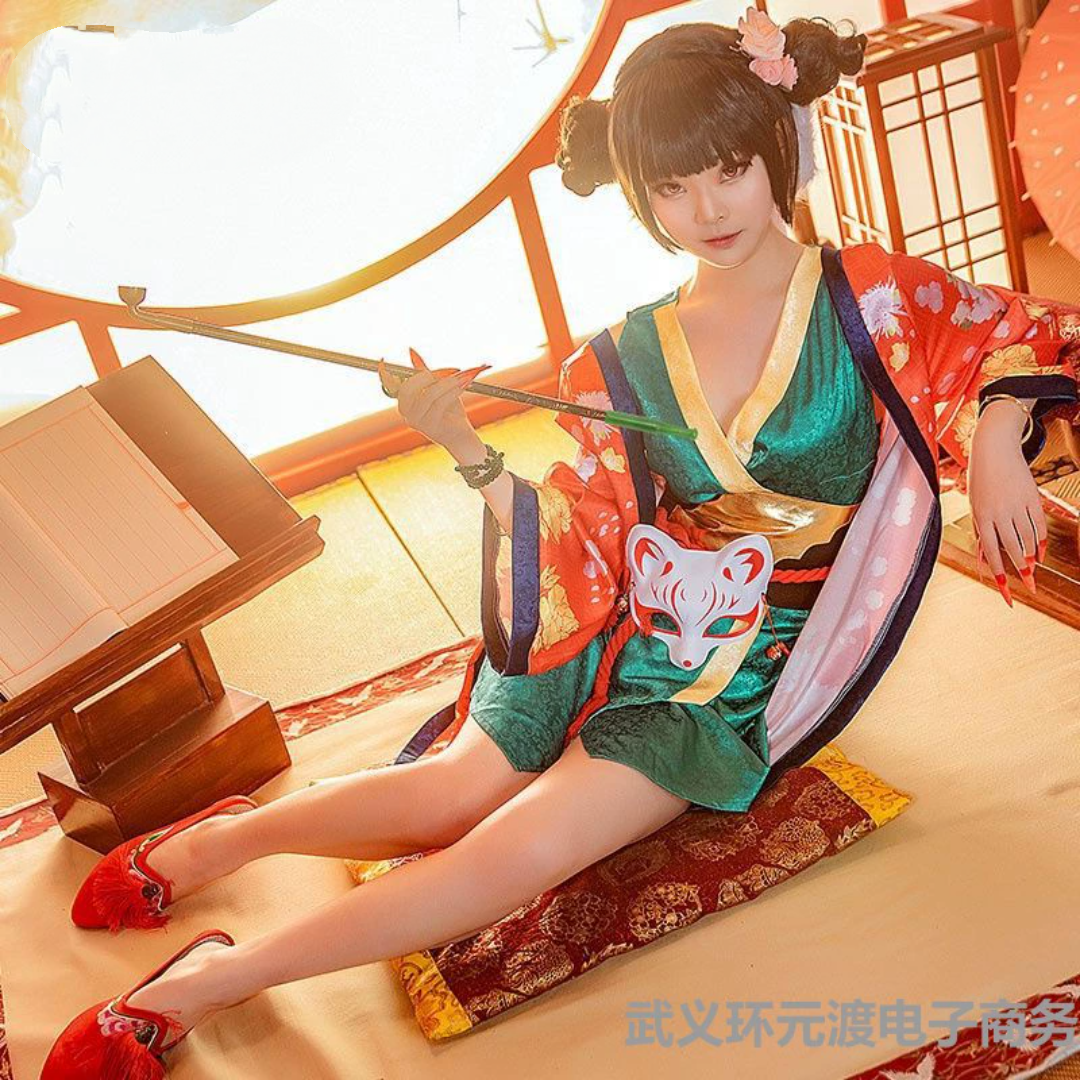 白蛇缘起宝青坊主cosplay假发服装道具cos配饰狐狸面具烟斗扳指女