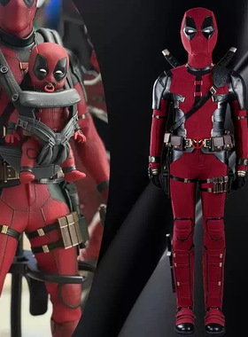 西部匠品死侍与金刚狼儿童版死侍cos服cosplay服M20240015