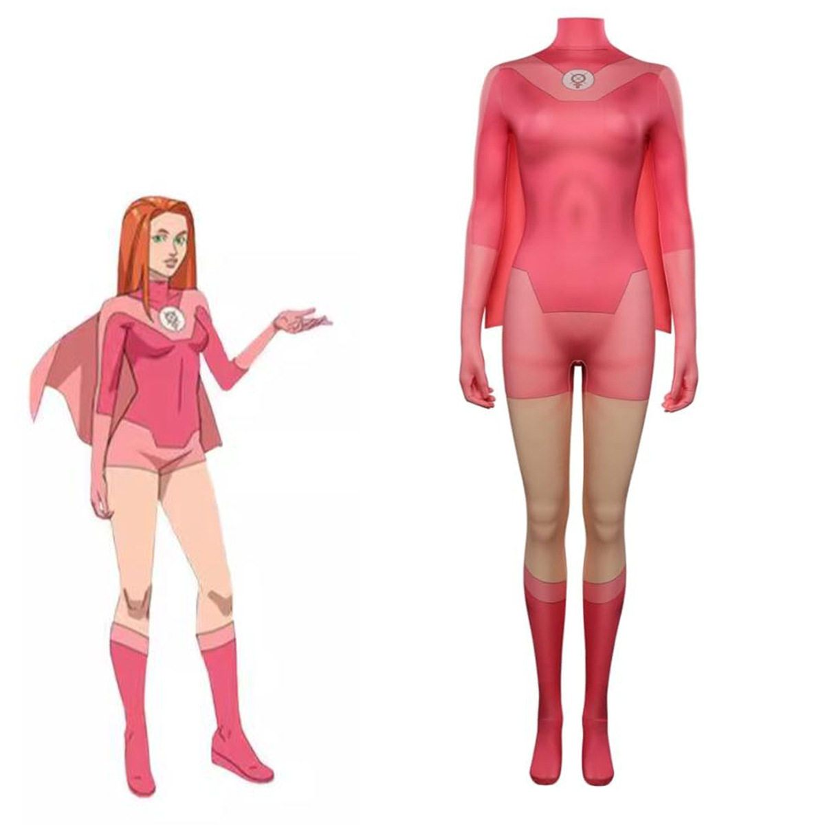 无敌少侠:原子女侠伊芙play服装女款连体紧身衣舞台表演服