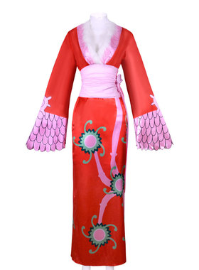 海贼王cos服蛇姬汉库克onepiece女帝红旗袍cosplay服表演套装现货