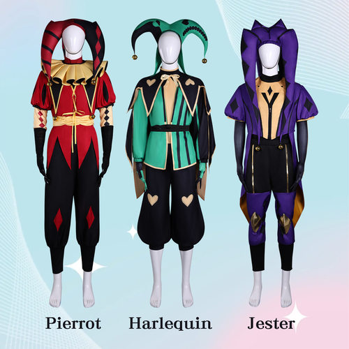 怪胎马戏团cos服pierrot&harlequin&Jester游戏cosplay万圣节服装