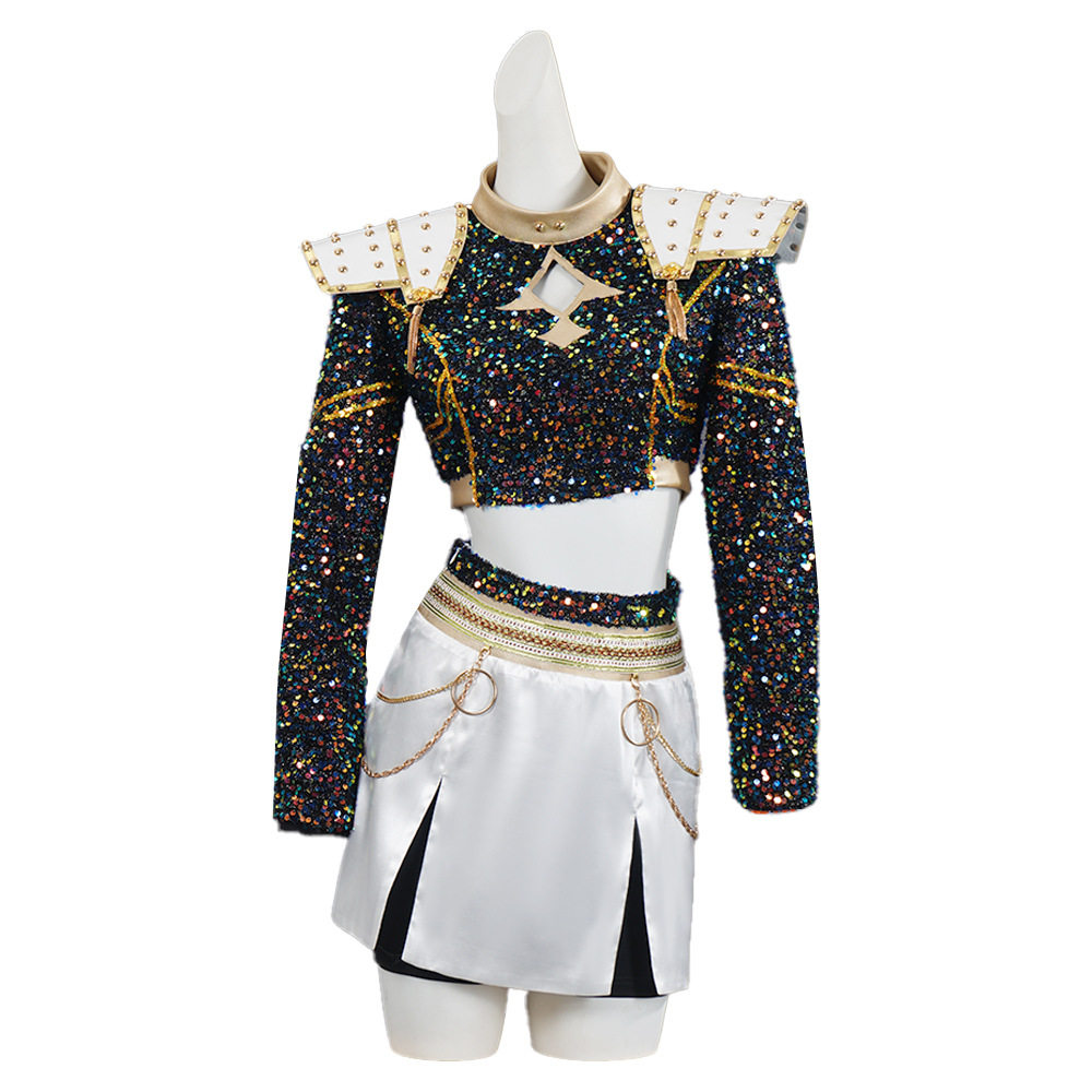 猎魔女团K-POP明星cos服佐伊黑色打歌服女团舞台演出服cosplay