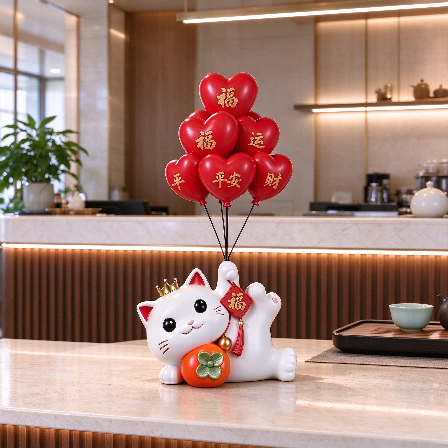 简约现代门市招财猫2026新款摆件饭店开业礼物装饰品摆件开张大吉