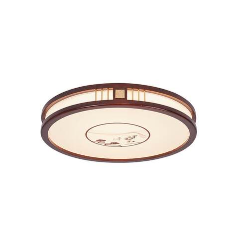 新中式客厅LED吸顶灯全光谱护眼餐厅卧室风扇灯中山全屋套餐灯具