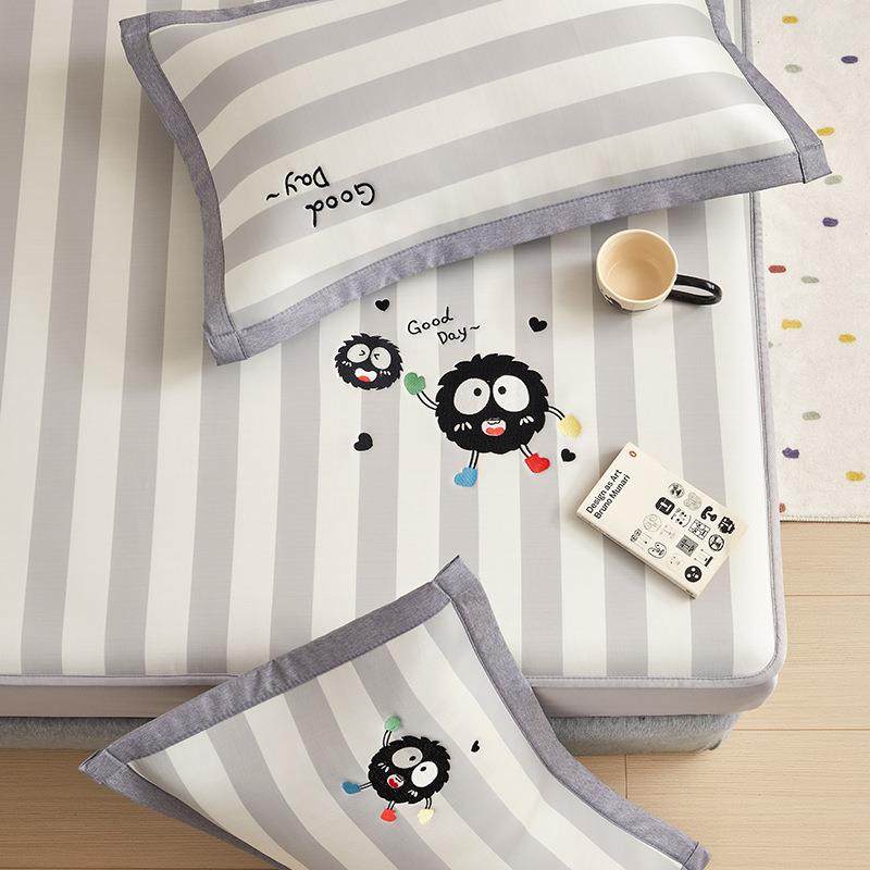 2024款PE凉提感花加绣凉席床笠款三刺件新套150TYI*200+0cm凉席