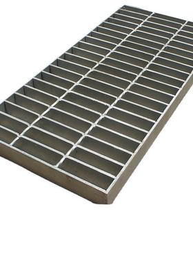 光伏栅平台钢格板楼梯踏步板防滑齿形钢492格钢格插接不锈格钢栅