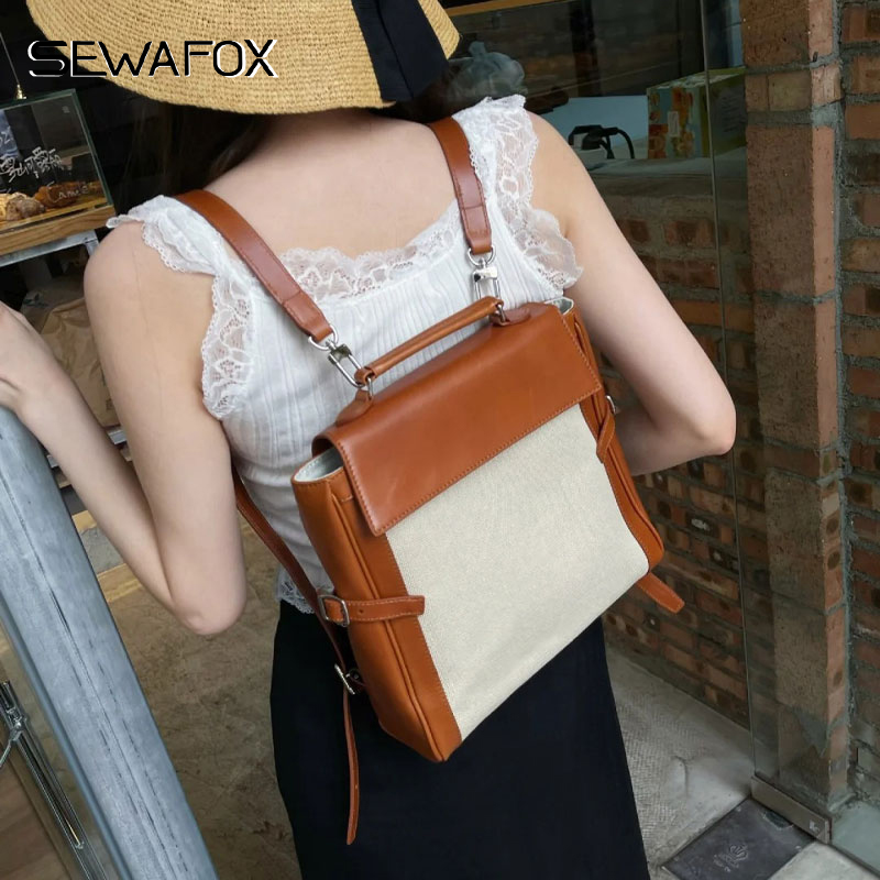 旅行女生背包时尚撞色设计感