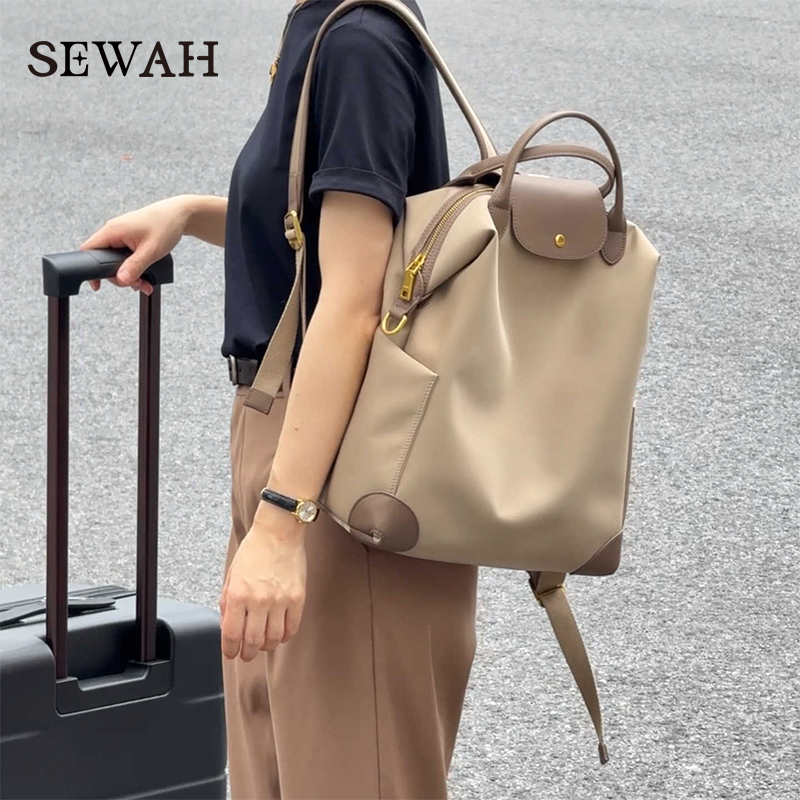 双肩包女2025新款轻便休闲背包大容量百搭出游旅行电脑包书包通勤
