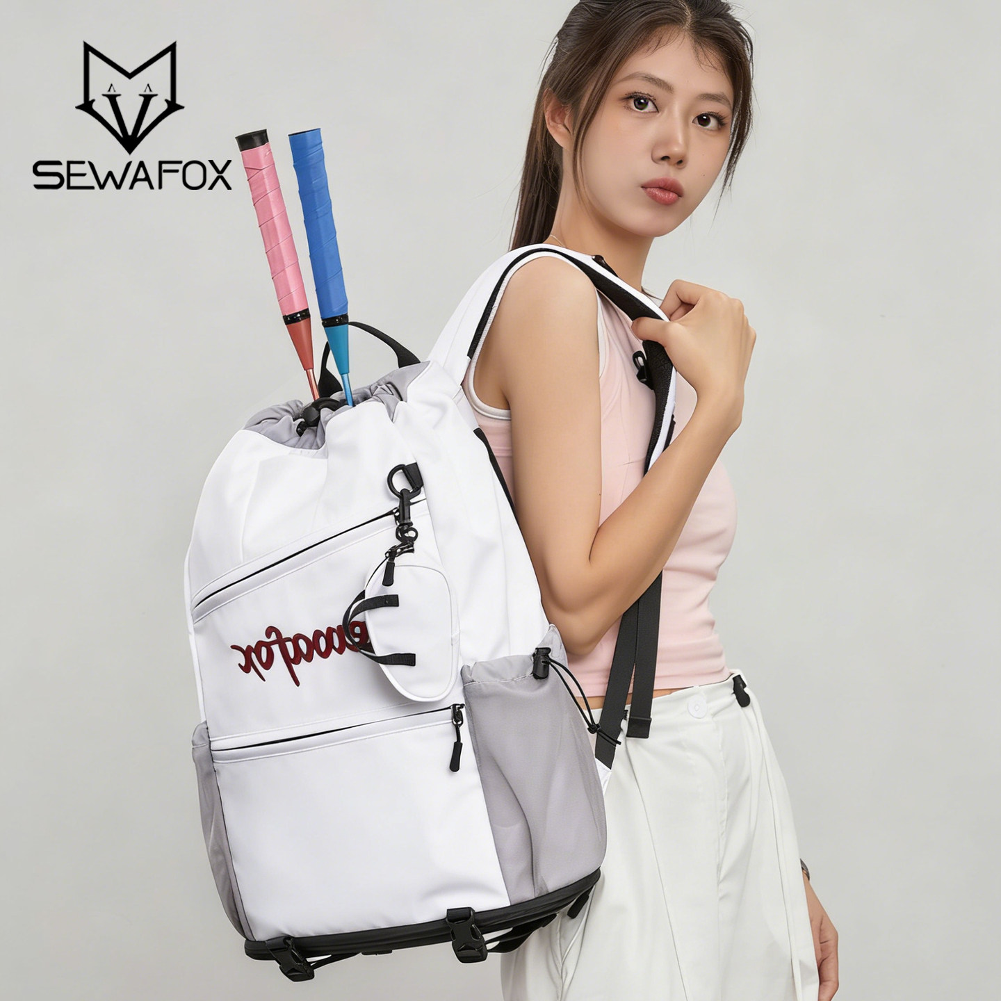 网球包背包女健身运动大容量登山旅行游泳训练球拍羽毛球包双肩男