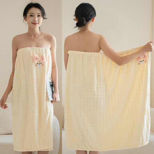 7A抗菌可穿式浴巾裹全身浴裙女