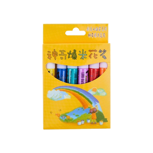 6色神奇爆米花笔多功能魔法泡沫笔手账魔法爆品儿童魔术笔蓬松笔趣味3D立体糖果笔DIY创意玩具膨胀立体画画笔