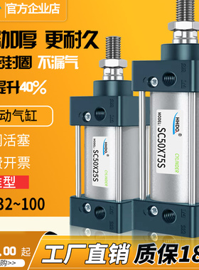 SC63标准气缸大全小型SC32X40X50X63X80*75X100X150X200X300X500S