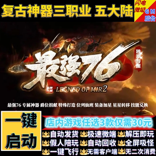 最强176传奇单机版电脑复古专属神器三职业5大陆假人后台微端联机
