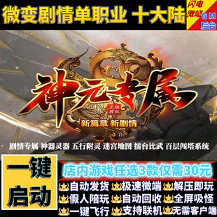 传奇单机电脑版神元专属剧情单职业附灵假人GM后台微端可联网联机