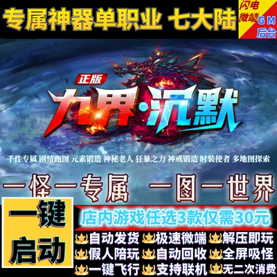 九界沉默传奇单机版电脑专属神器单职业剧情假人gm后台微端可联机