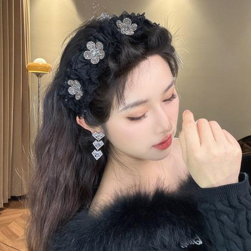 褶皱蕾丝发箍发卡高级感头饰