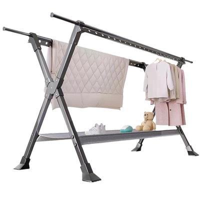 内外可用折叠晾室衣架晒被服40—TF—子伸挂衣铝合金家用落地可缩