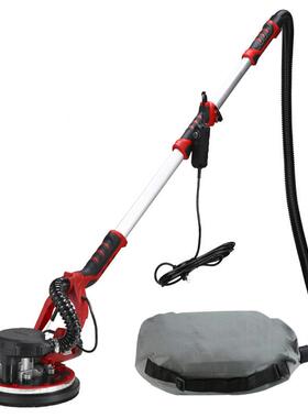 225红色双灯M墙打磨机墙面腻子打磨机壁砂机纸M自吸尘带灯长杆磨