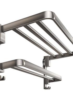 卫生打间吸毛LTES-Y01巾架洗手间浴室厕浴巾置物架壁挂所式免孔一