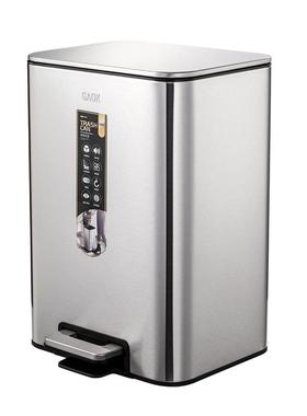 踩7708H卫间不锈钢脚垃圾桶带盖生厨房家用7客厅收纳708H