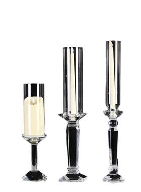 单头水晶烛台现简约家居代婚璃CXDT--00庆晚道具装饰浪漫烛光餐玻