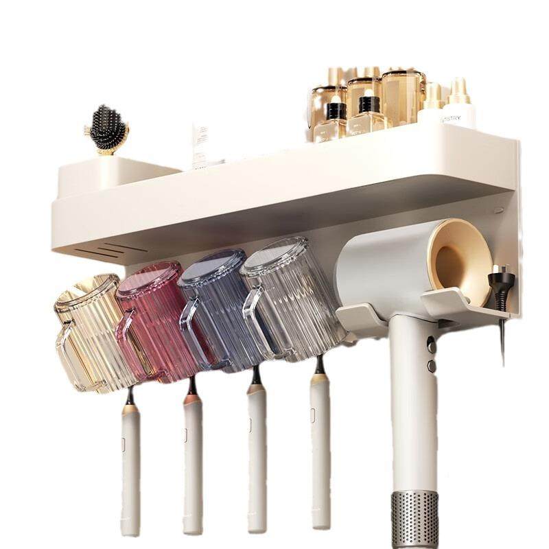 奶牙刷架子置架免打1225孔白卫生间壁挂动牙杯刷牙漱物口电杯吹风,家庭/个人清洁工具,牙刷架/牙具座,淘宝优惠券,粉丝福利购,淘宝优惠卷