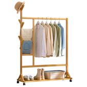 易衣帽架移动 衣落地卧室家用出租屋简简约多功能收可纳挂166SCY