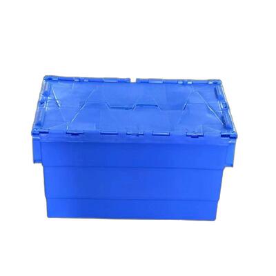 转塑胶转斜叠插箱带盖可套翻盖仓库中转物流周大号加厚塑NLB料周