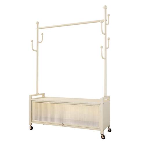 挂衣架无品牌/落地家用卧衣室轻奢衣架架可收移动带轮室内置物晾