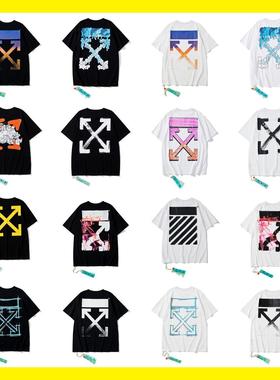 outfit couple T-shirt ink-splashed sky starry gradient