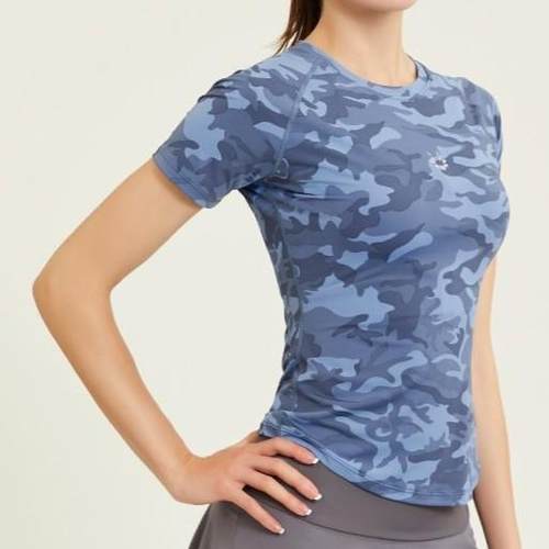 clothes yoga slim T-shirt sports running sleeve raglan neck