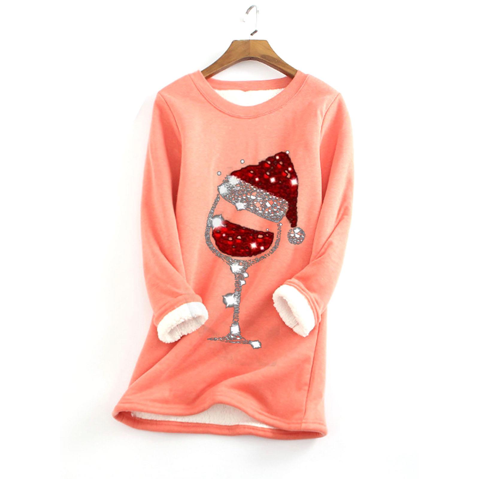 winter hoodie christmas hooded sweatshirt loose long