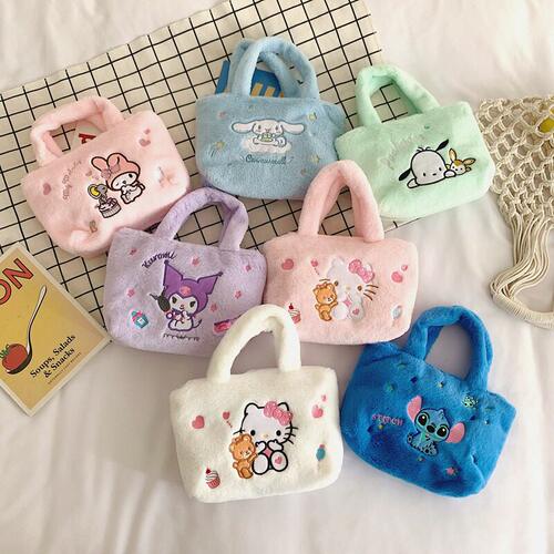 Sanrio  Kitty Bag Plush Stuff Cinnamoroll Melody Kuromi Plus