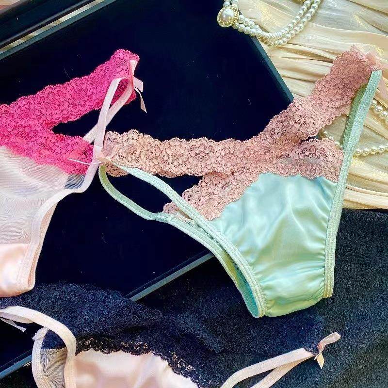 Sexy lace panties for girls with cotton crotch girl cross