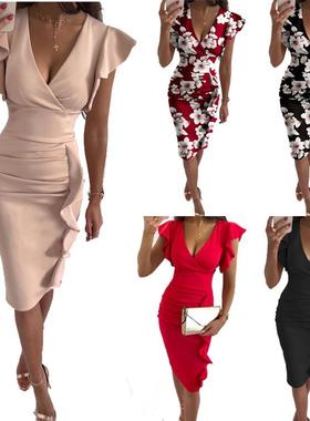 sexy club fashion ruffle skirt womens clothing wrap waist