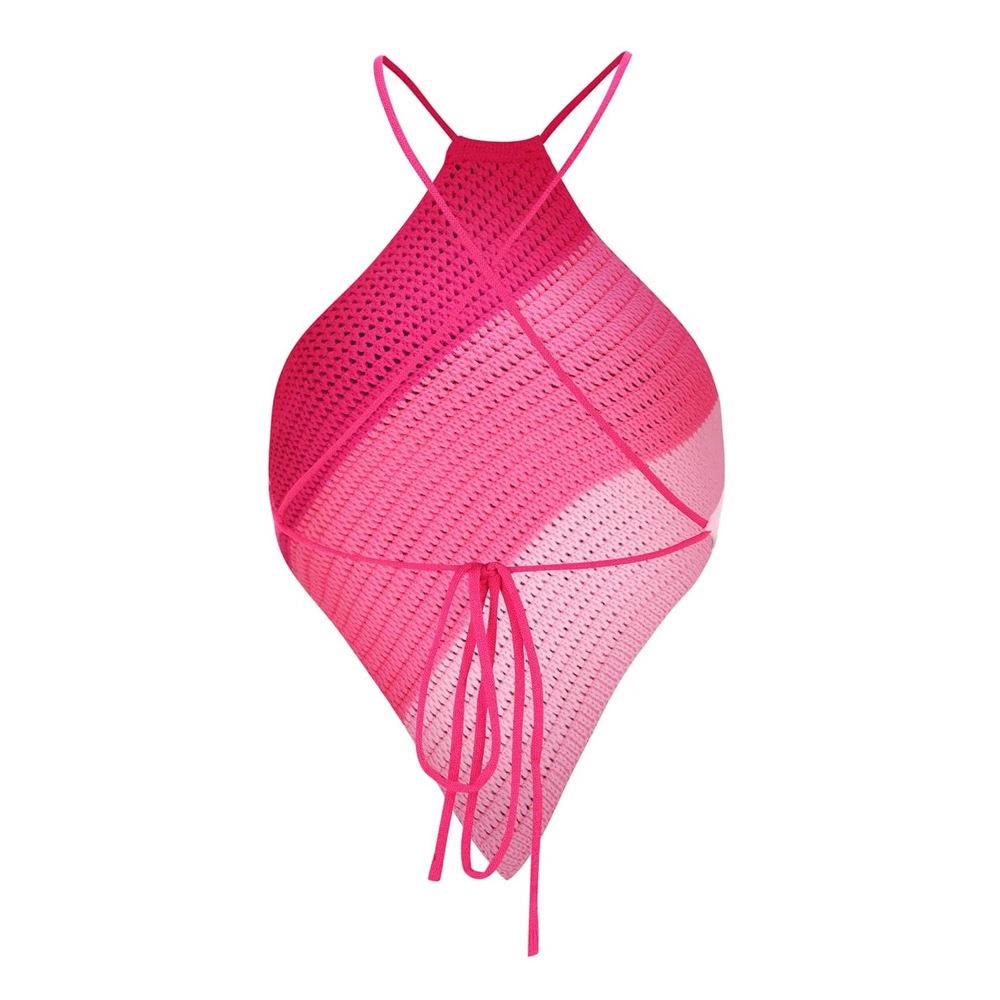 Womens tube top with beach halter neck hot girl knitted