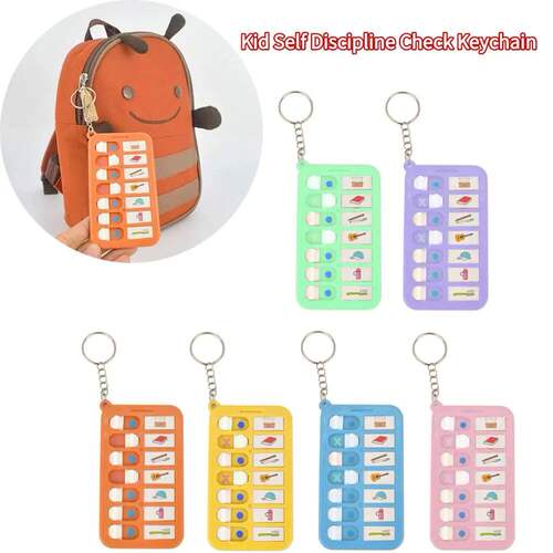 Kid Self Discipline Check List Memo Board Keychain Daily Pla