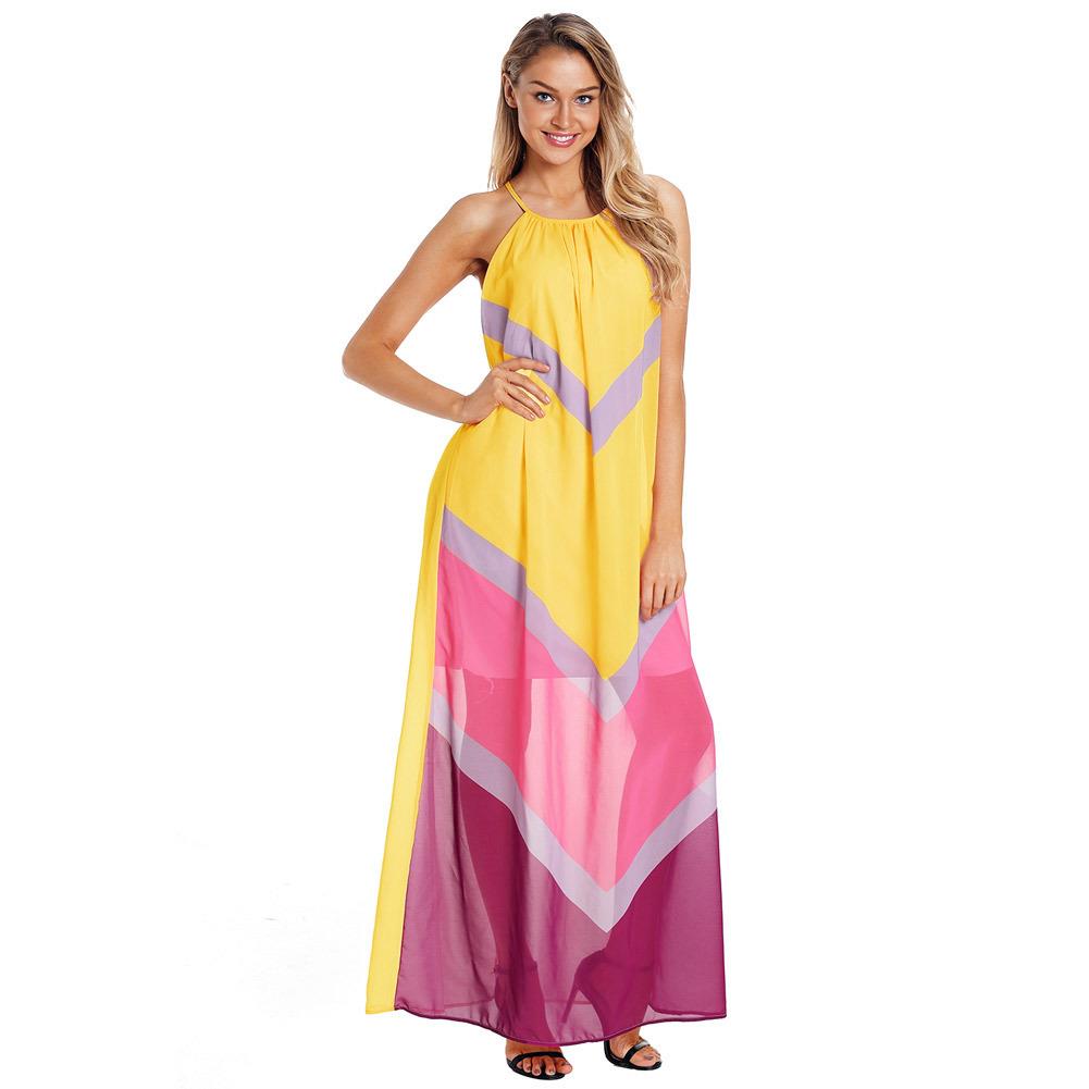Skirt Long Suspender Pullover Waist High Chiffon Womens