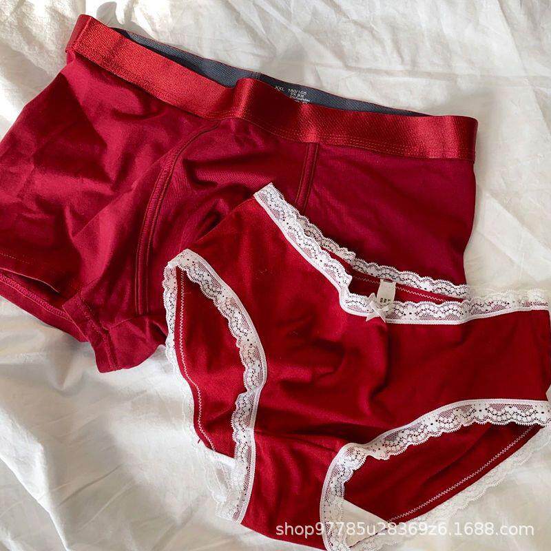 mens briefs boxer womens briefs waist low simple red women