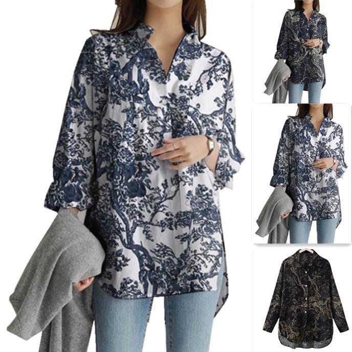 temperament slim stripe daily solid summer blouses shirts