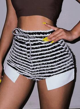 fuzzy flared stacked d-ee baddie trousers waisted women