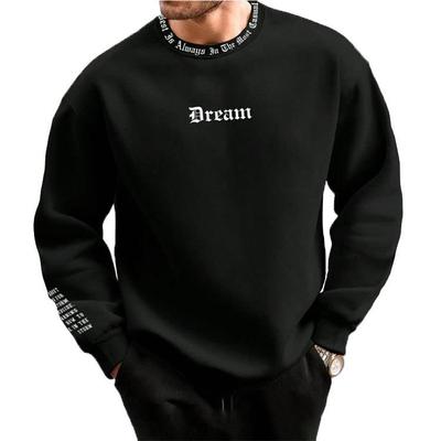 top sweatshirt Mens outdoor fashion fitness color solid