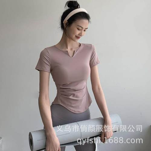 clothes tops running for fitness short-sleeved professional