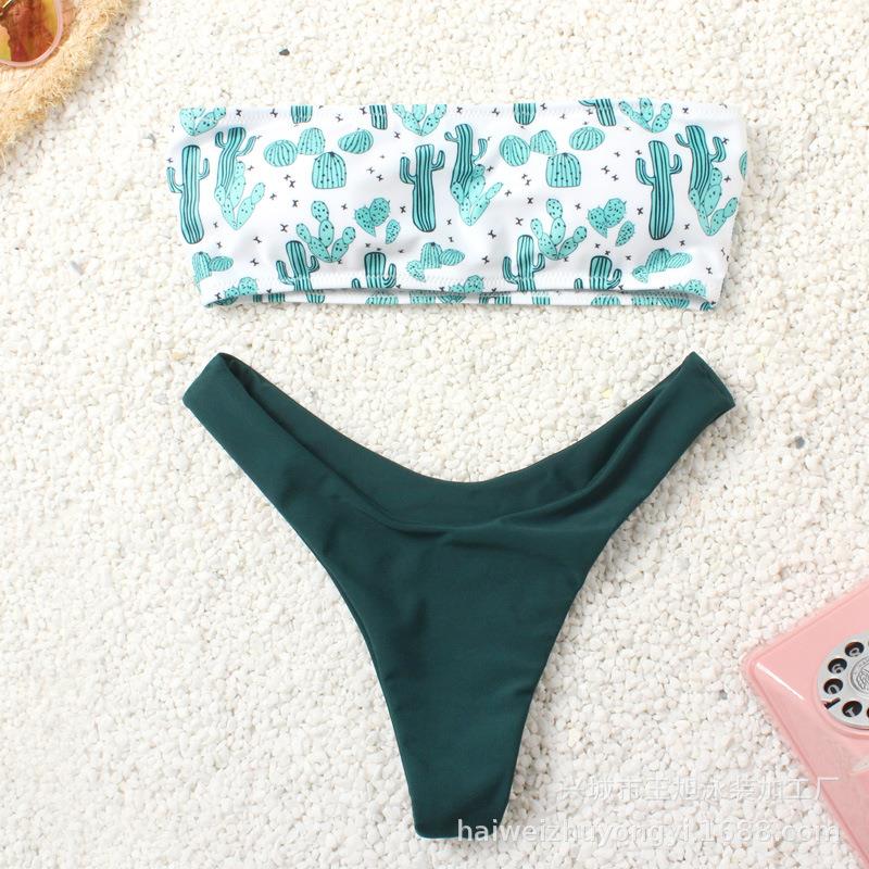 bikini swimsuit black fabric edge size polyester women