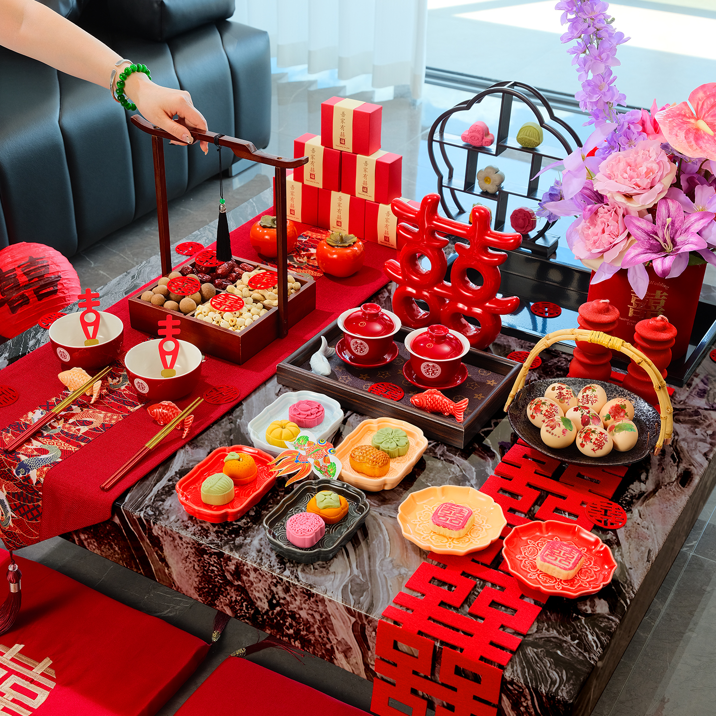 【轻奢风】高级感结婚茶几装饰