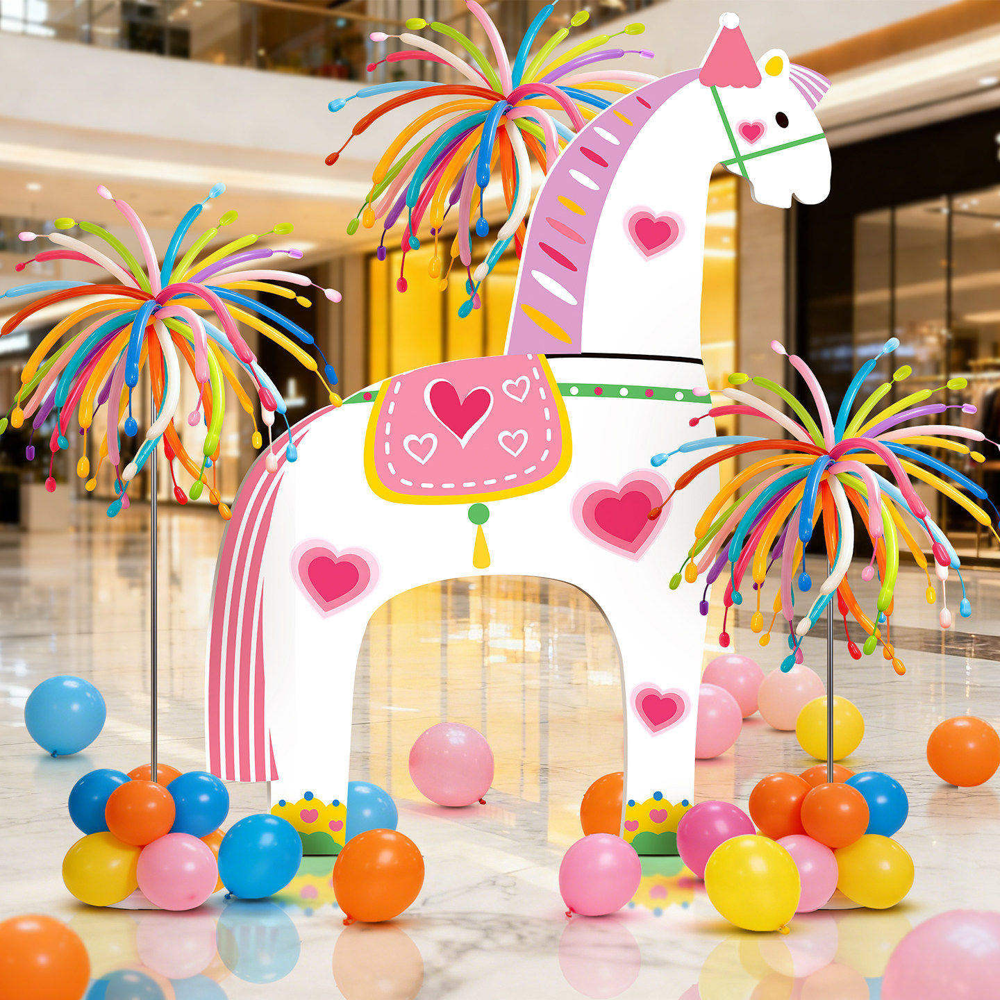 2026新年氛围布置装饰拍马屁商场店铺网红拍照打卡道具背景墙kt板,节庆用品/礼品,节日装扮用品,淘宝优惠券,粉丝福利购,淘宝优惠卷